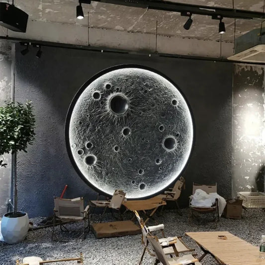 3D Moon Relief Wall Lamp