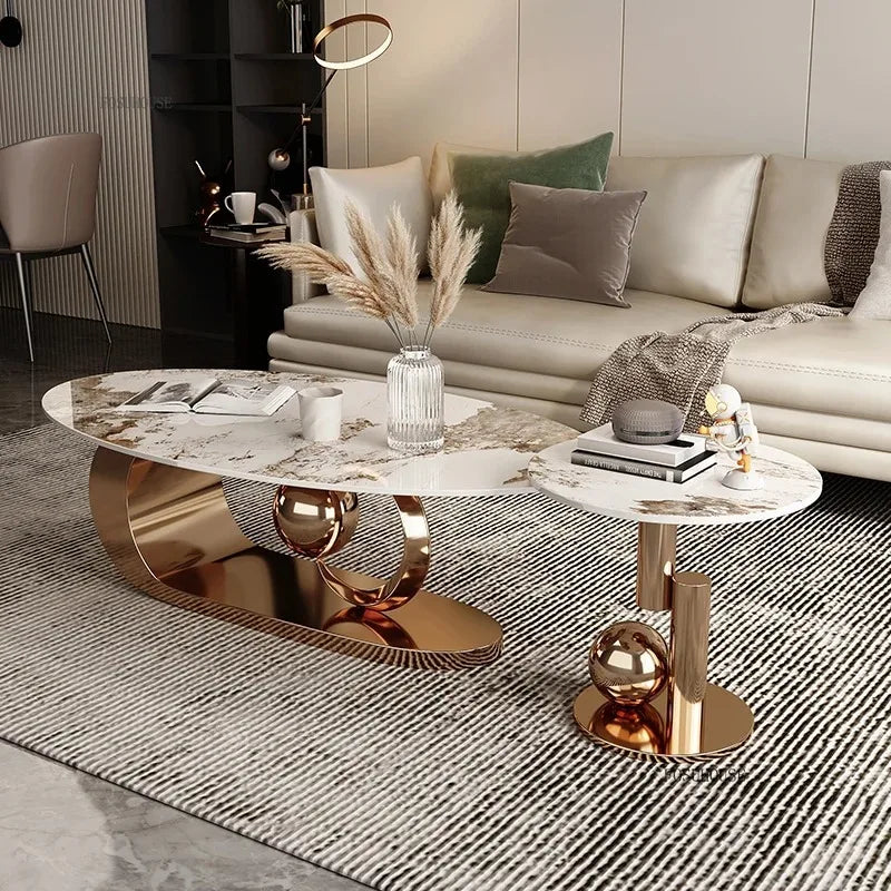 Luxury Modern Oval Coffee Table