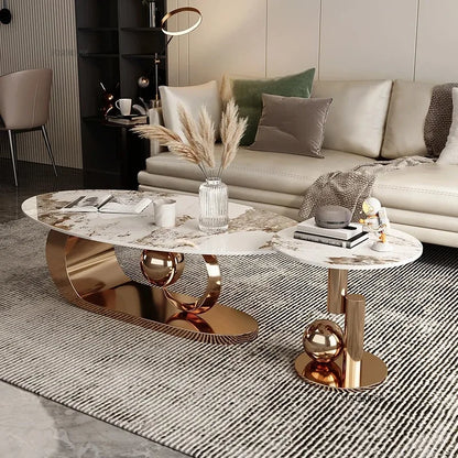 Luxury Modern Oval Coffee Table
