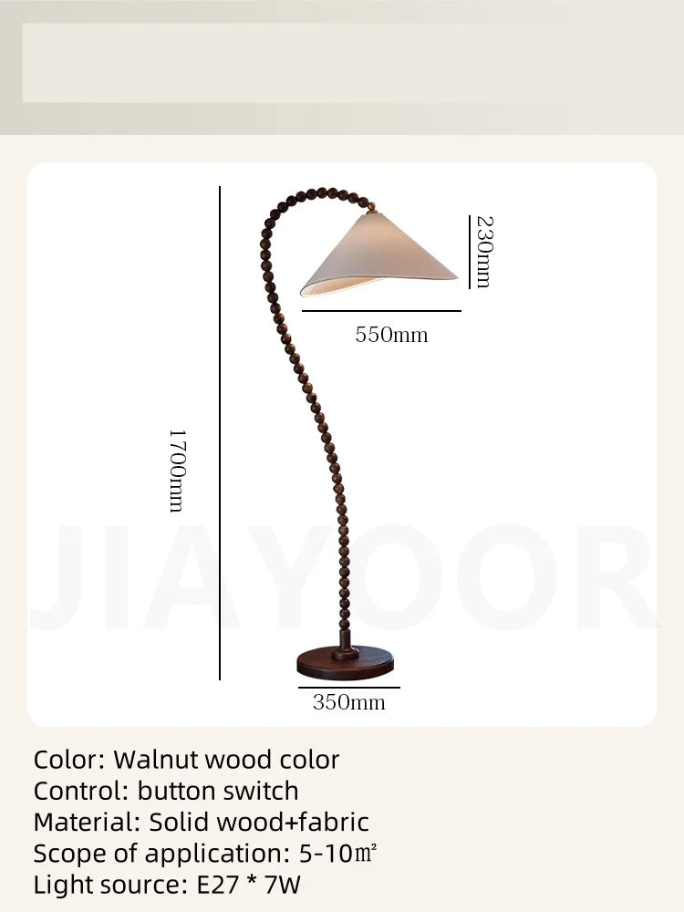 French Solid Wood Floor Lamp