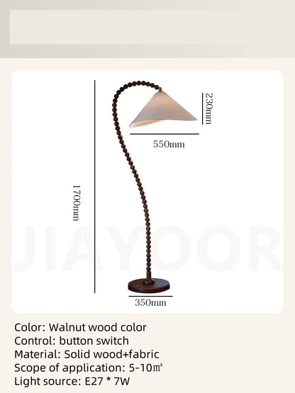 French Solid Wood Floor Lamp