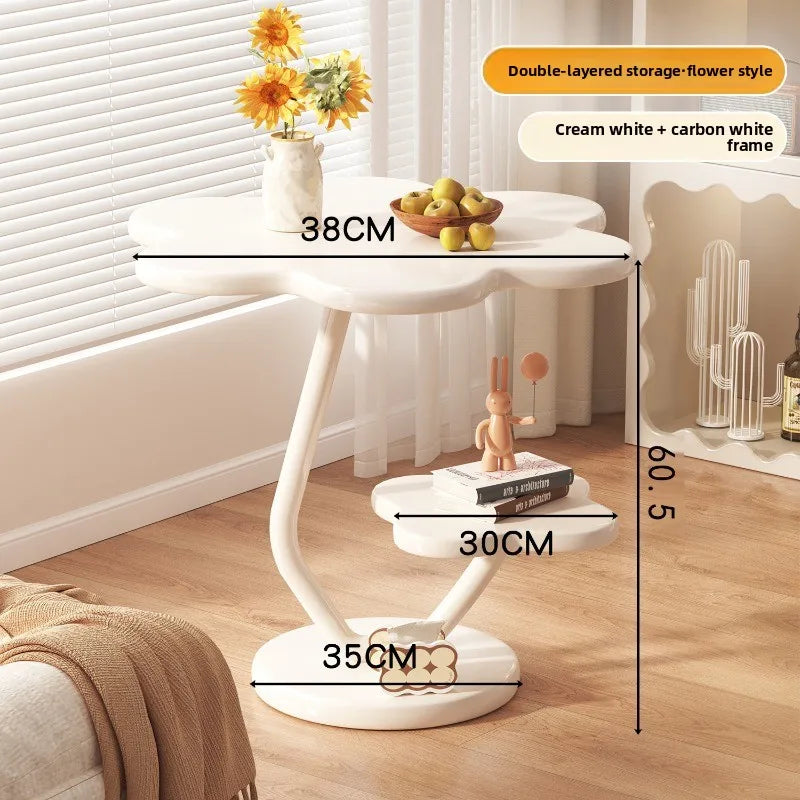 Cream Minimalist Side Table
