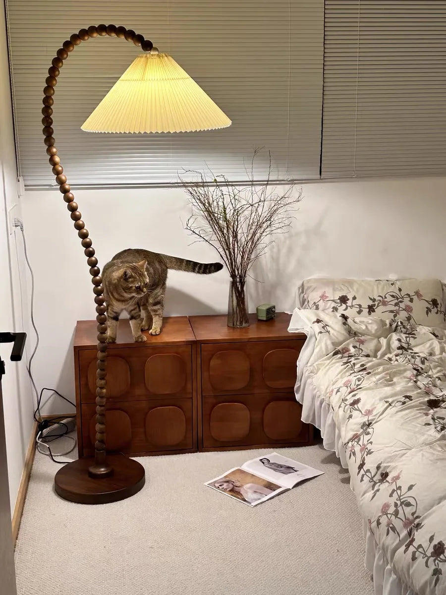 French Solid Wood Floor Lamp