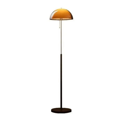 Vintage Amber Dome Floor Lamp