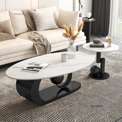 Luxury Modern Oval Coffee Table