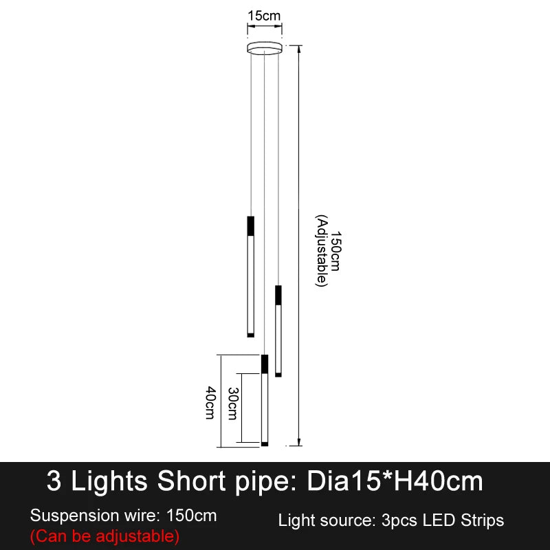 Modern Staircase LED Chandelier