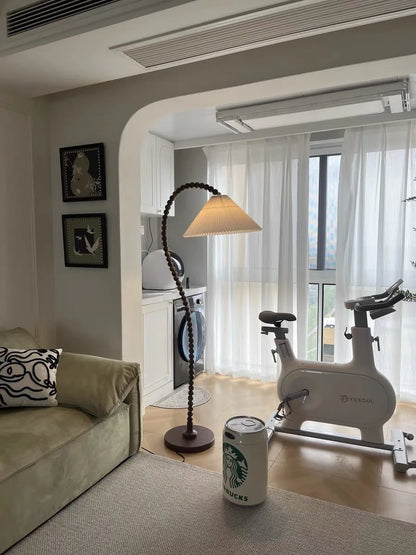French Solid Wood Floor Lamp