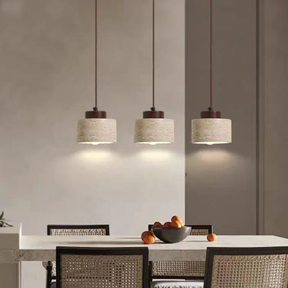 Modern Travertine Stone Pendant Light