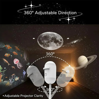 2-in-1 Mini Galaxy Star Projector Night Light