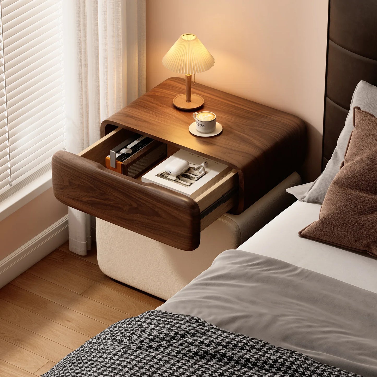 Modern Wooden Bedside Cabinet