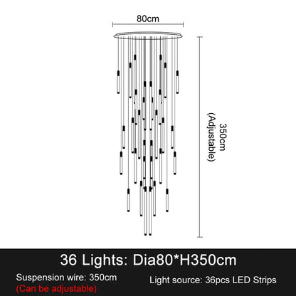 Modern Staircase LED Chandelier