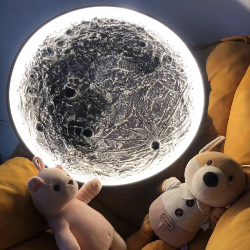 3D Moon Relief Wall Lamp