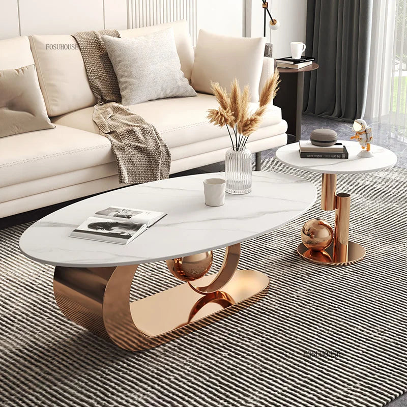 Luxury Modern Oval Coffee Table