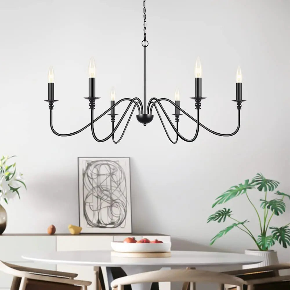Vintage Black & Gold Chandelier