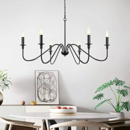 Vintage Black & Gold Chandelier