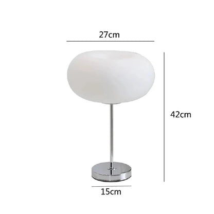 Modern White Glass Table Lamp