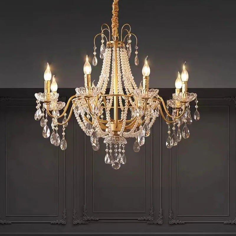 French Luxury Crystal Pendant Light