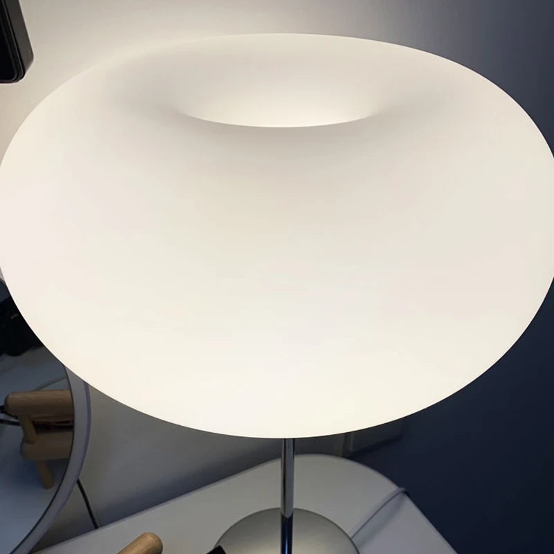 Modern White Glass Table Lamp