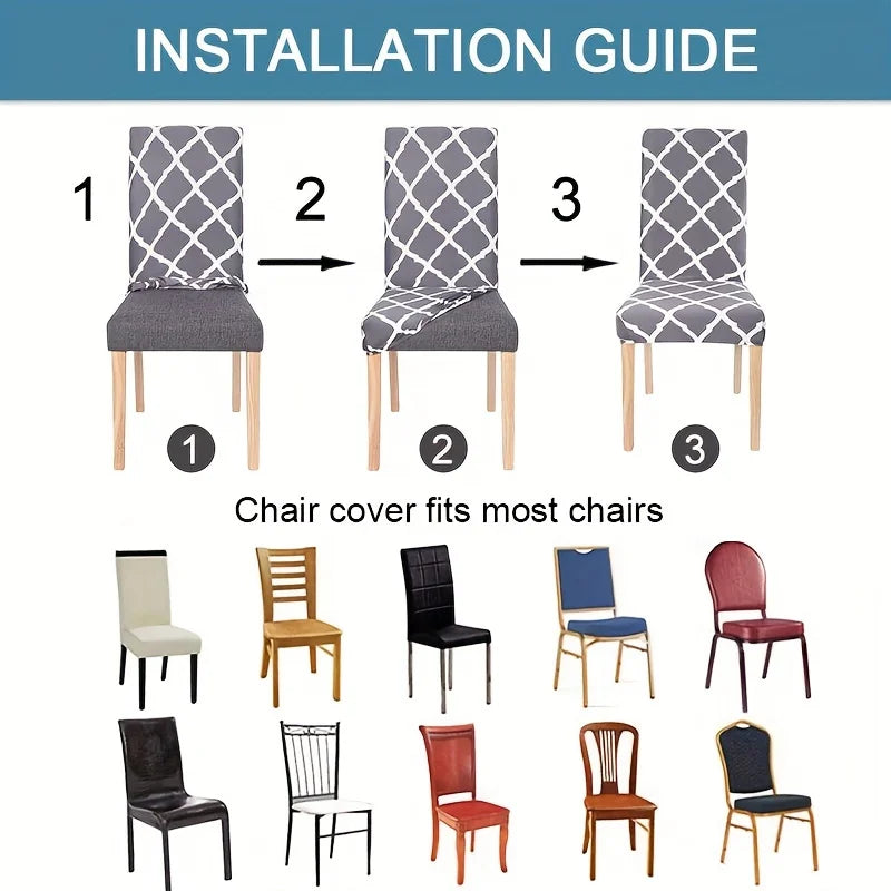 Leaf Jacquard Chair Covers