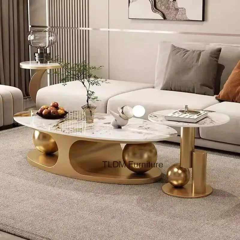 Nordic Luxury Oval Side Table