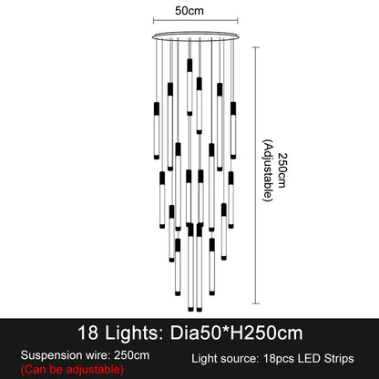 Modern Staircase LED Chandelier