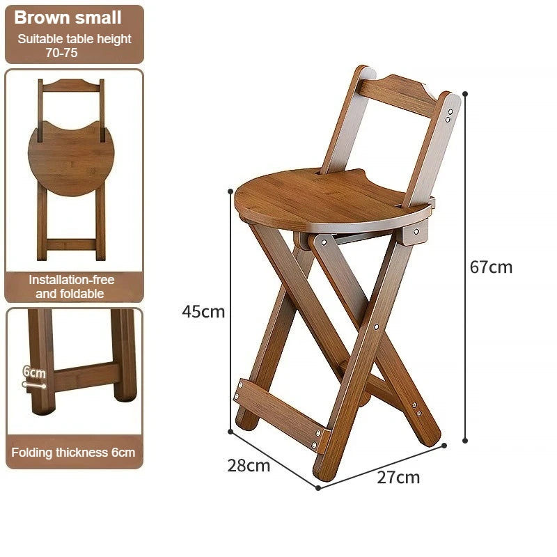 Bamboo Foldable Bar Stool