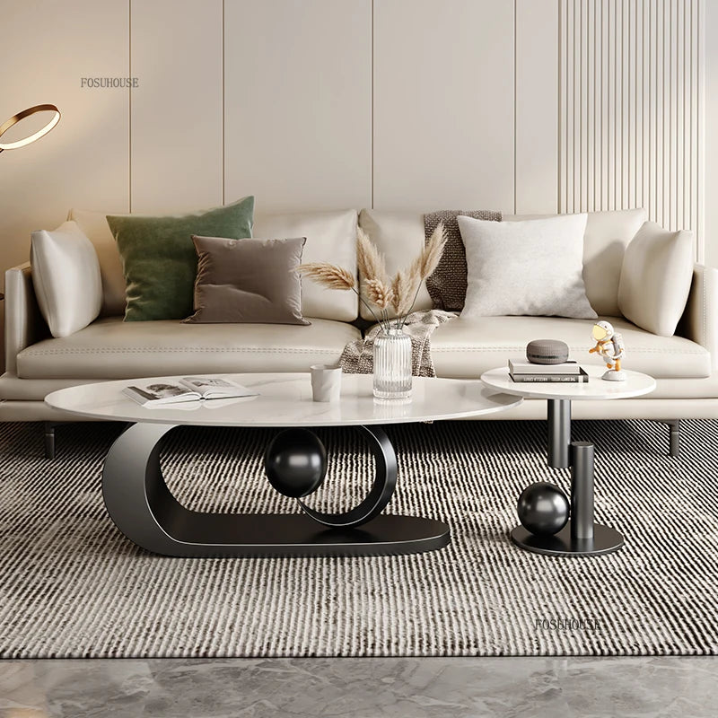 Luxury Modern Oval Coffee Table
