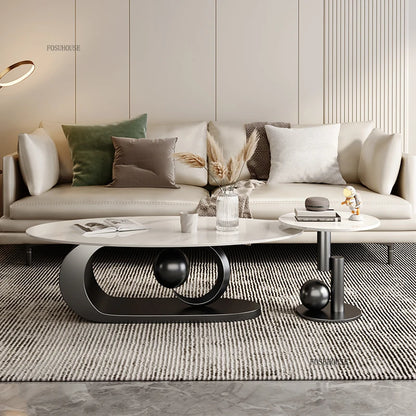 Luxury Modern Oval Coffee Table