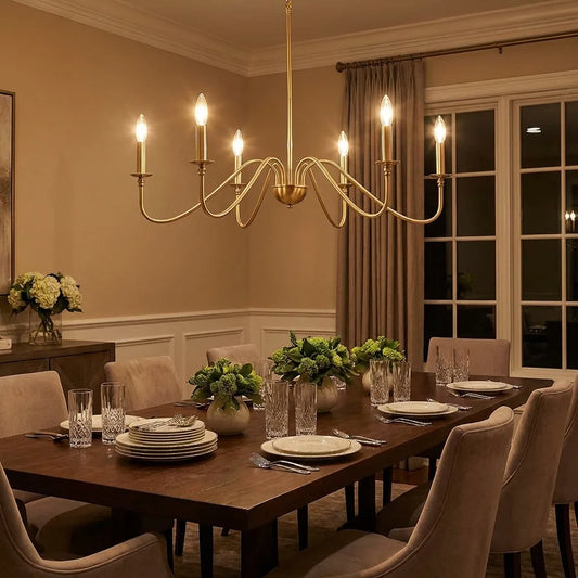Vintage Black & Gold Chandelier
