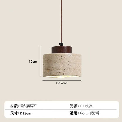 Modern Travertine Stone Pendant Light