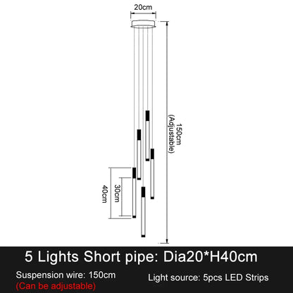 Modern Staircase LED Chandelier
