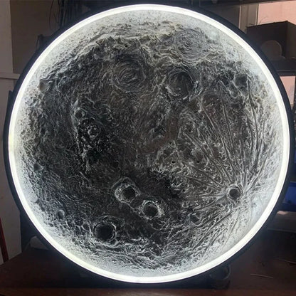 3D Moon Relief Wall Lamp