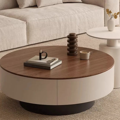 Modern Round Storage Coffee Table Set