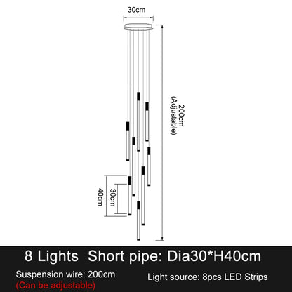 Modern Staircase LED Chandelier
