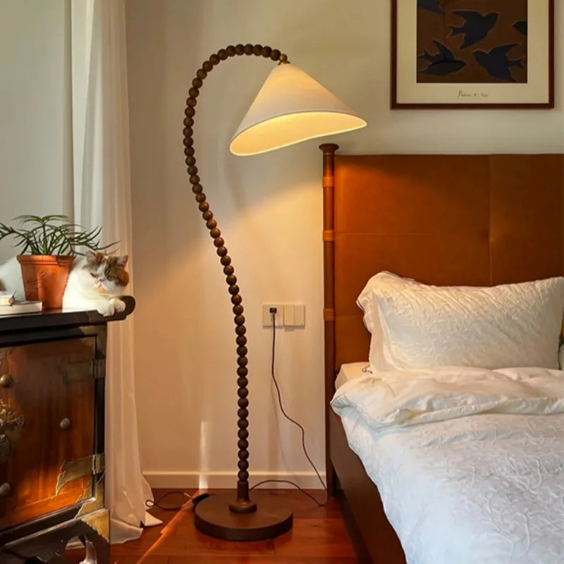 French Solid Wood Floor Lamp