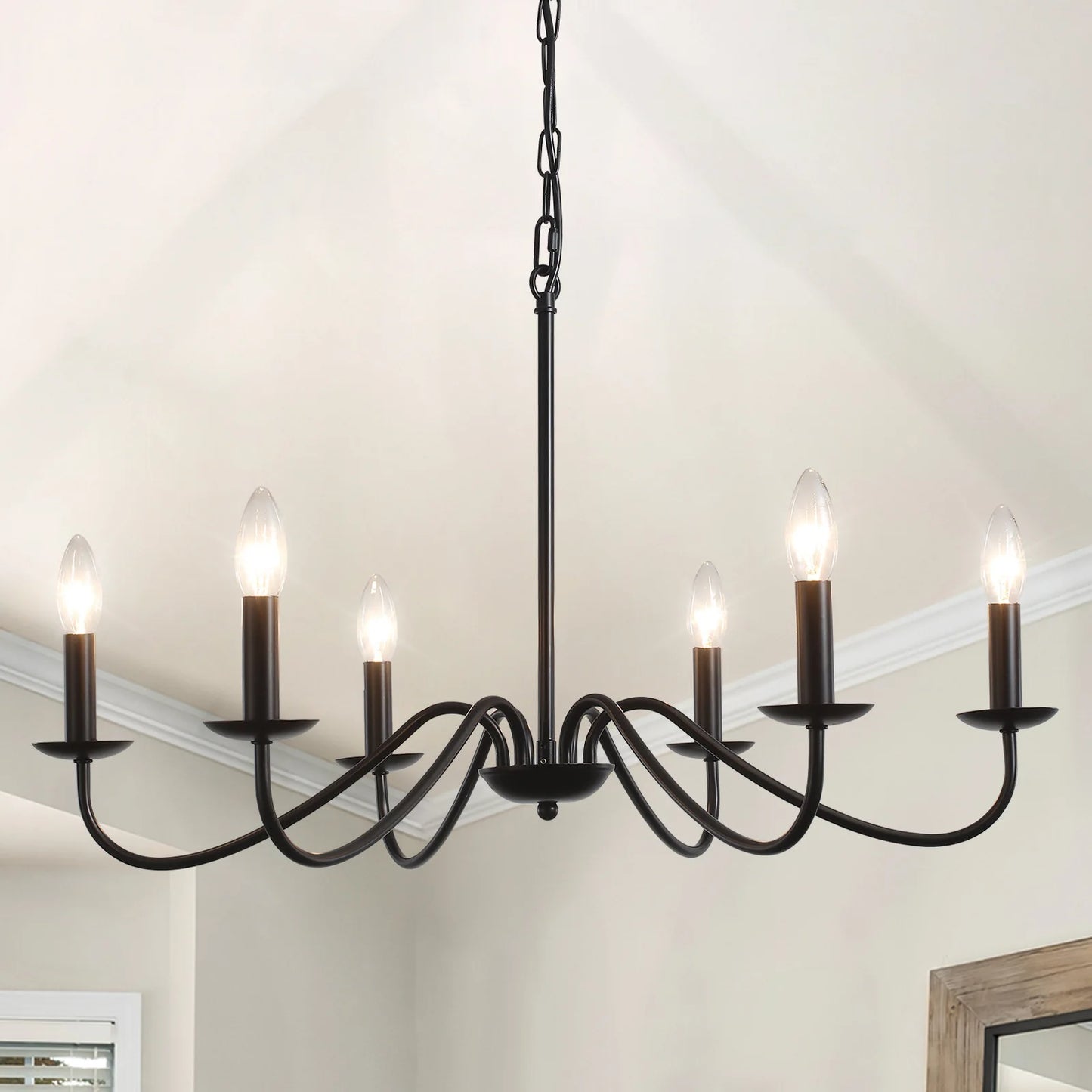 Vintage Black & Gold Chandelier