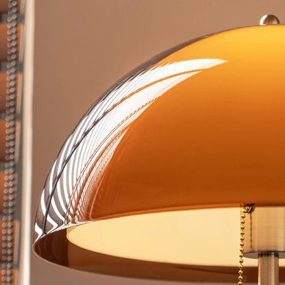 Vintage Amber Dome Floor Lamp