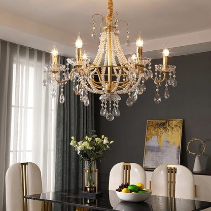French Luxury Crystal Pendant Light