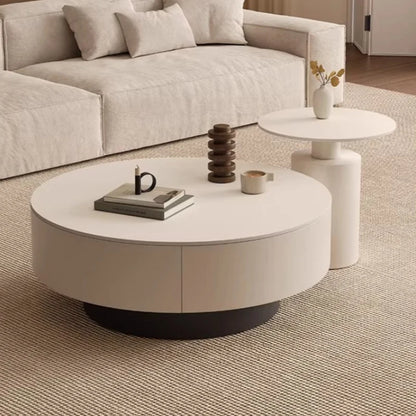 Modern Round Storage Coffee Table Set
