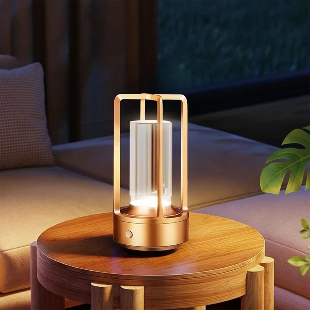 Gold Lantern Lamp