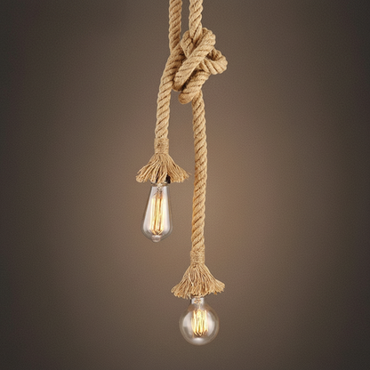 Vintage Hemp Rope Pendant Light